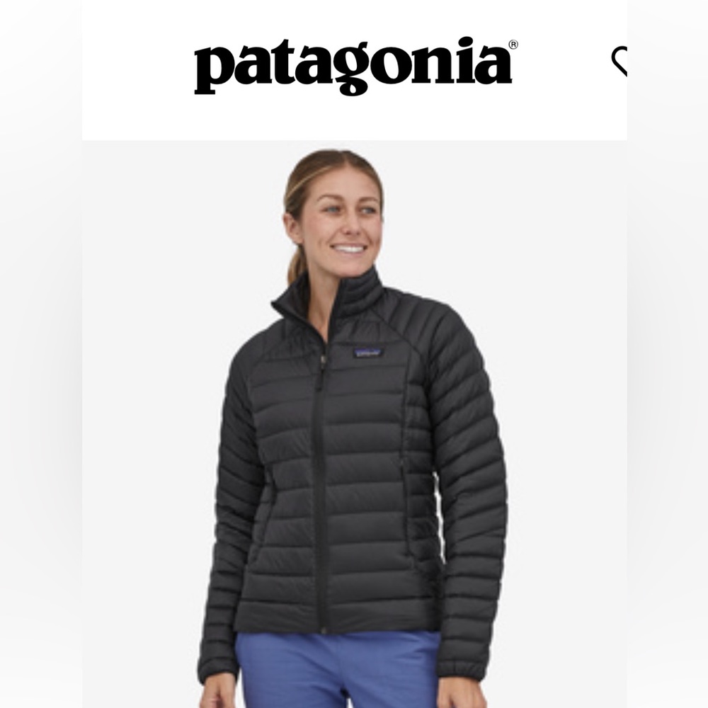 Womens Patagonia down sweater jacket black XS perfect condition!!